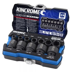 Kincrome K27077 LOK-ON™ Impact Socket Set 12 Piece 3/8" Drive - Metric ‘K27077’