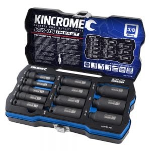 Kincrome K27079 LOK-ON™ Deep Impact Socket Set 12 Piece 3/8" Drive - Imperial ‘K27079’