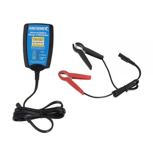 Kincrome KP87001 Universal Battery Charger & Maintainer 6/12 Volt 1 Amp ‘KP87001’