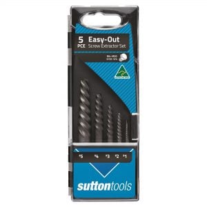 Sutton Tools M603S15 5 Piece Screw Extractor Set Easy-Out - Made in Australia 'M603S15'