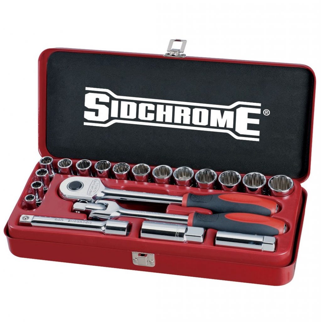 Sidchrome SCMT14208 20 Piece Metric 1/2" Drive Socket Set 1/2", 1/2