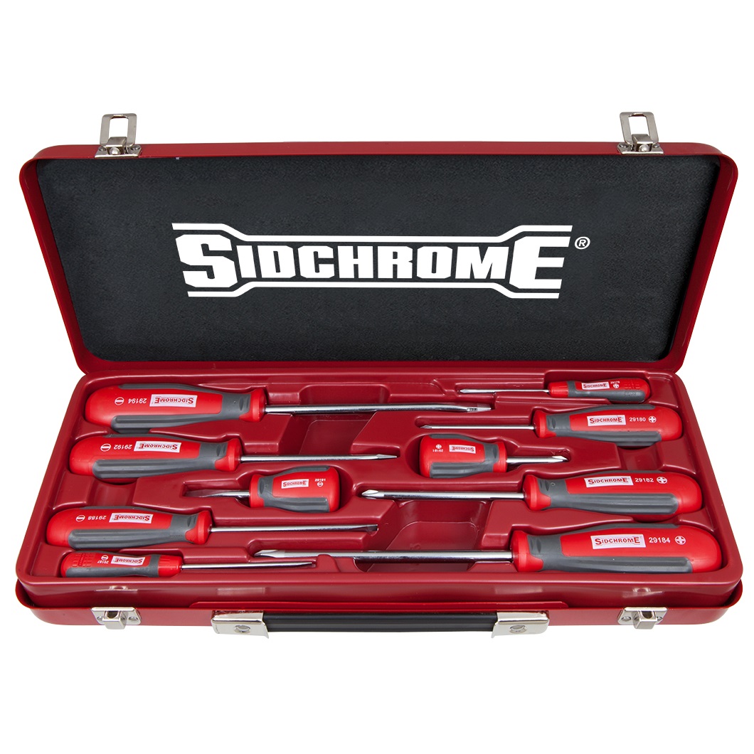 Sidchrome SCMT29102 10 Piece Ergonomic Screwdriver Set Back Australia