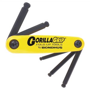 Bondhus 12894 GorillaGrip 5 Ballpoint Fold-Up Imperial Hex Keys - Made in USA '12894'