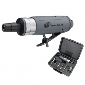 Ingersoll Rand 308BK Air / Pneumatic Straight Die Grinder Kit with 4 Burrs & Carry Case '308BK'