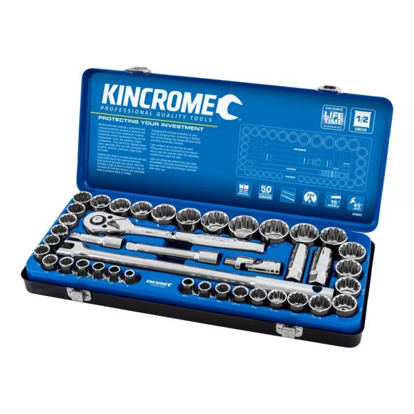 Kincrome K28022 Socket Set 42 Piece 1/2" Drive - Metric & Imperial