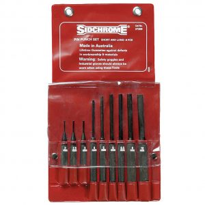 Sidchrome SCMT27209 9 Piece Combination Pin Punch Set - Made in Australia