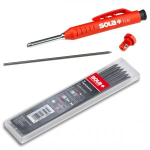 SOLA TLM Deep Hole Marker Including Pack of 6 Graphite Leads - Tradesman Clutch Pencil 'TLM'