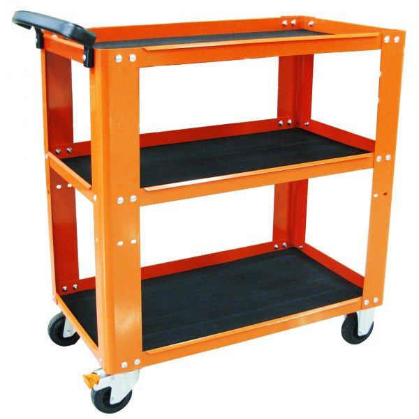 SP Tools SP40019 Orange 3 Shelf Professional Service Trolley / Tool Cart