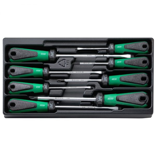 Stahlwille 96489210 Screwdriver Set 3K DRALL 8 Piece 5 Slotted / 3 Phillips 4892