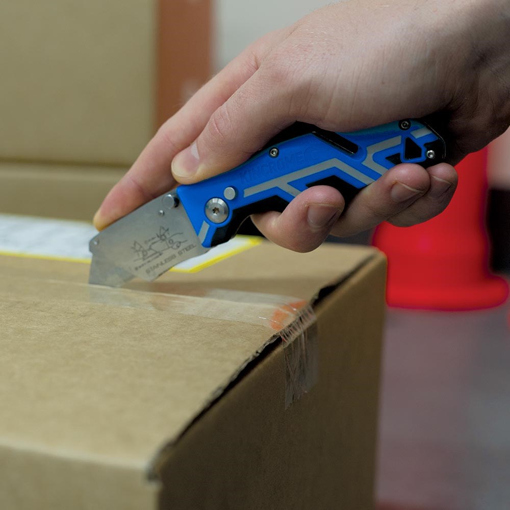 Kincrome K6266 Folding Utility Knife Triple Grip Handle Cut, Scrape