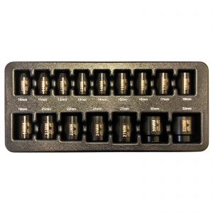 Ingersoll Rand SK4M16A 16 Piece 1/2" Square Drive 6 Point Metric Standard Impact Socket Set