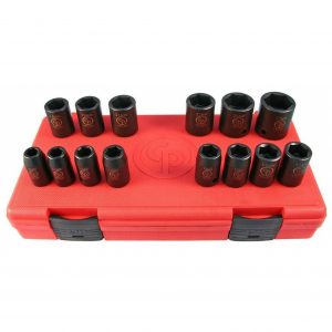 Chicago Pneumatic SS4114 1/2" Square Drive 6 Point 14 Piece Standard Metric Impact Socket Set