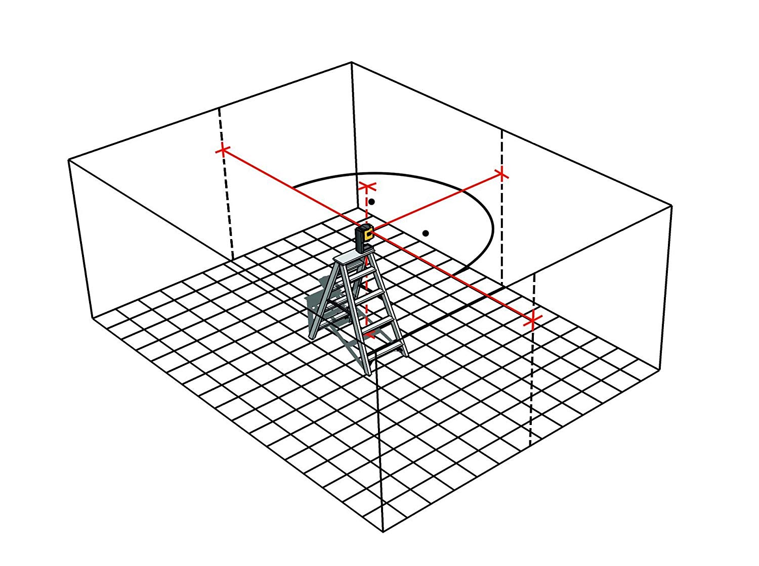 Stabila 18328 LA5P 5 Point Dot Laser / Plumb Bob Perfect Transfer of
