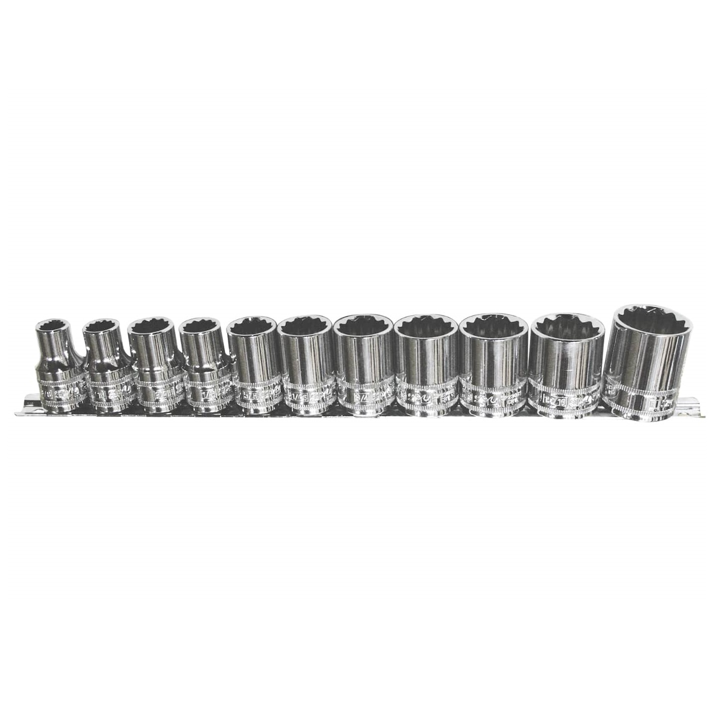 SP Tools SP20331 1/2" Square Drive Socket Rail Set 12 Point 11 Piece SAE / Imperial