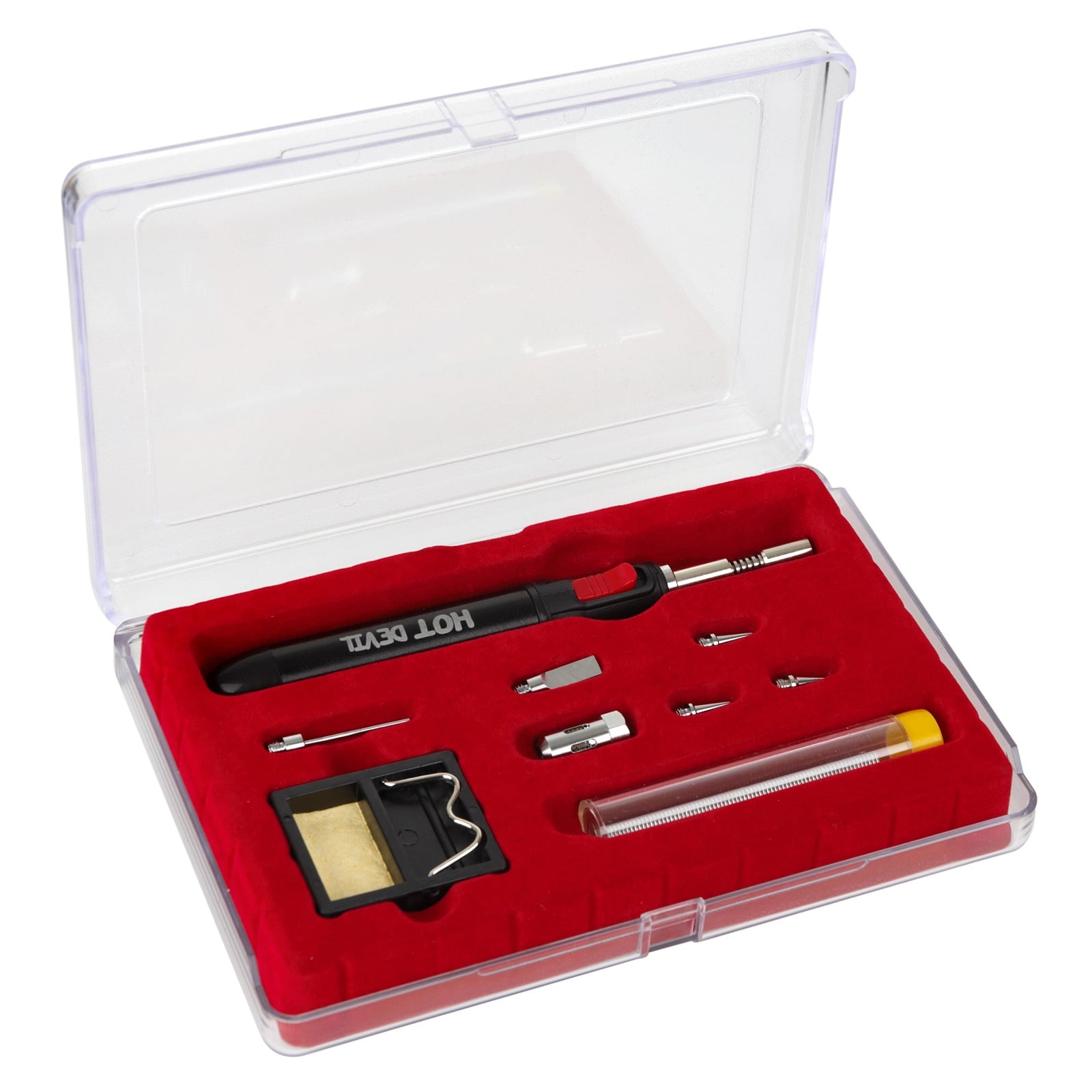 Hot Devil HT1937K 9 Piece Butane Gas Slimline Torch / Soldering Iron