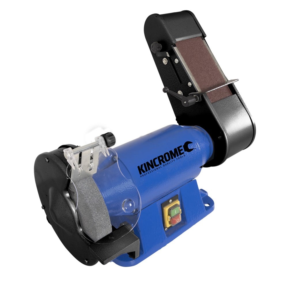 Kincrome KP15210 Industrial Bench Grinder & Linisher 200mm (8") 1.2Hp