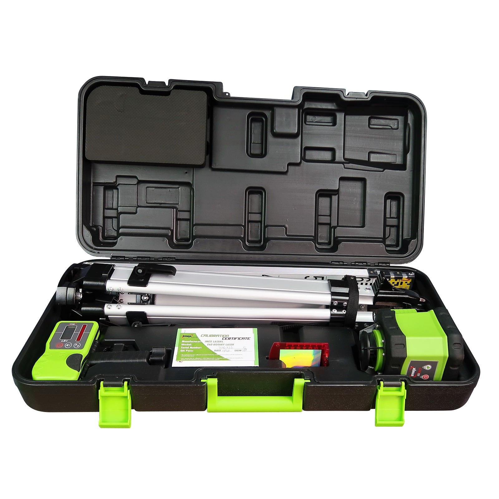 Imex E60K Read Beam Construction Rotary Laser Level Kit - Receiver, Tripod, Staff & Case - Complete Set - Image 2