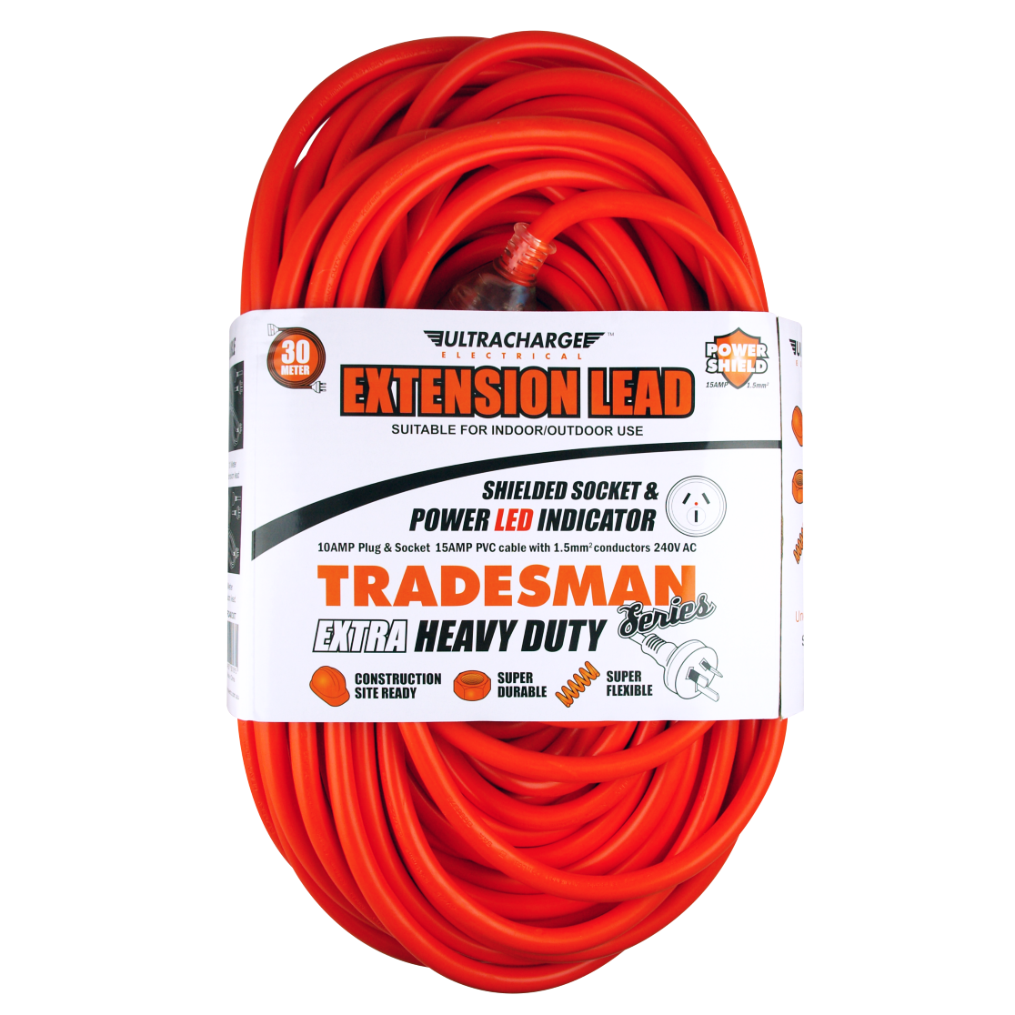 Ultracharge UR240/30T Tradesman Heavy Duty Electrical Extension Lead Cable 30 Metre