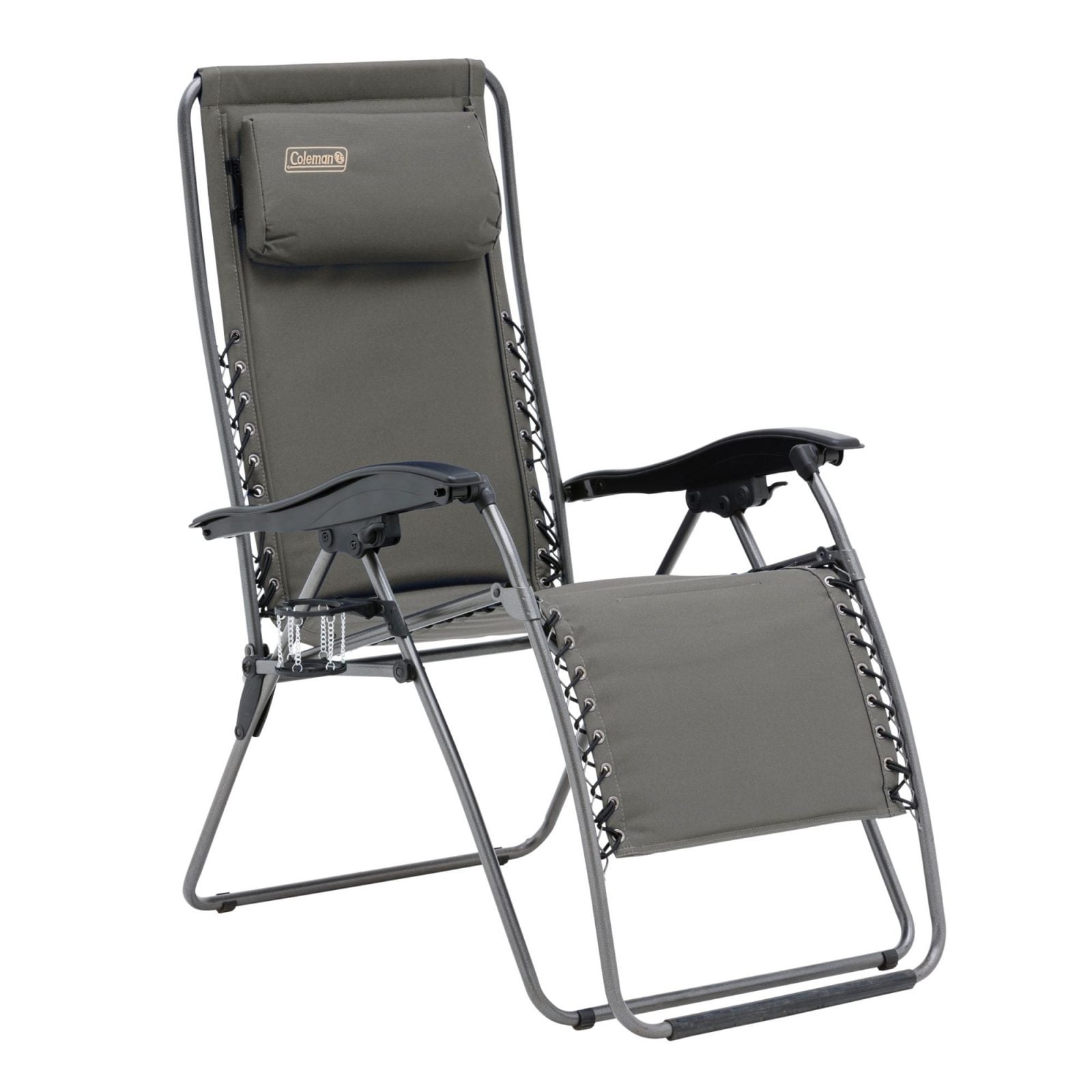 Coleman 2127092 Chair Flat Fold Layback Lounger Heather Chairs