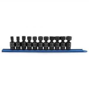 GEARWRENCH 84975 11 Piece 3/8" Square Drive 6 Point Standard X-Core™ Pinless Universal Impact Socket Set METRIC