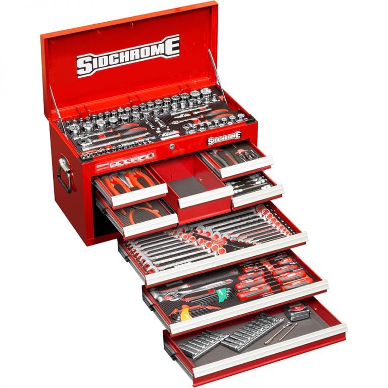 Sidchrome SCMT10158 204 Piece Metric & AF Tool Kit with Chest Chests