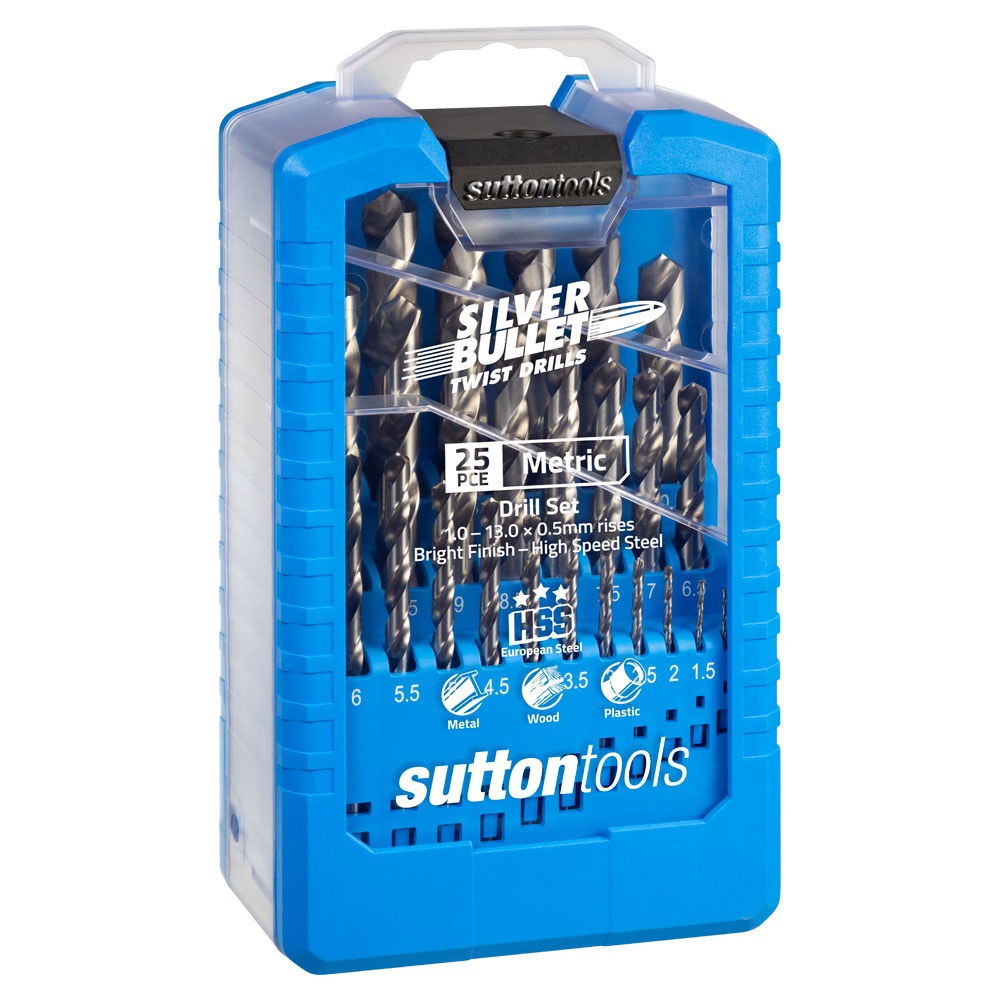 Sutton Tools D101SM3 Jobber Drill Set Silver Bullet 25 Piece Metric Bright Finish HSS - Image 2