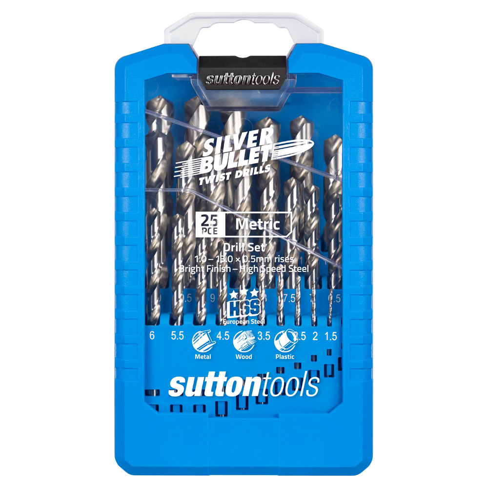 Sutton Tools D101SM3 Jobber Drill Set Silver Bullet 25 Piece Metric Bright Finish HSS - Image 3