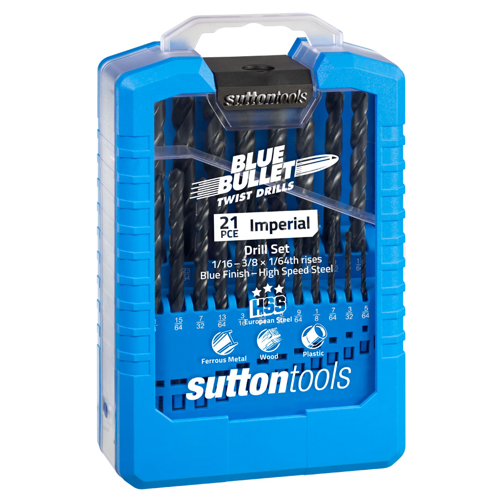Sutton Tools D102S2 Jobber Blue Bullet D102 21 Piece S2 HSS Drill Bit Set Imperial - Image 2