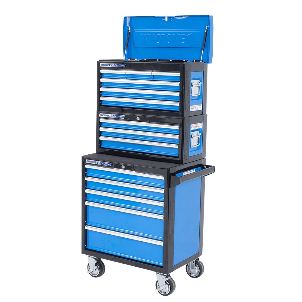 Kincrome K7991 Evolution AddOn Combo 14 Drawer Chest & Trolley Set