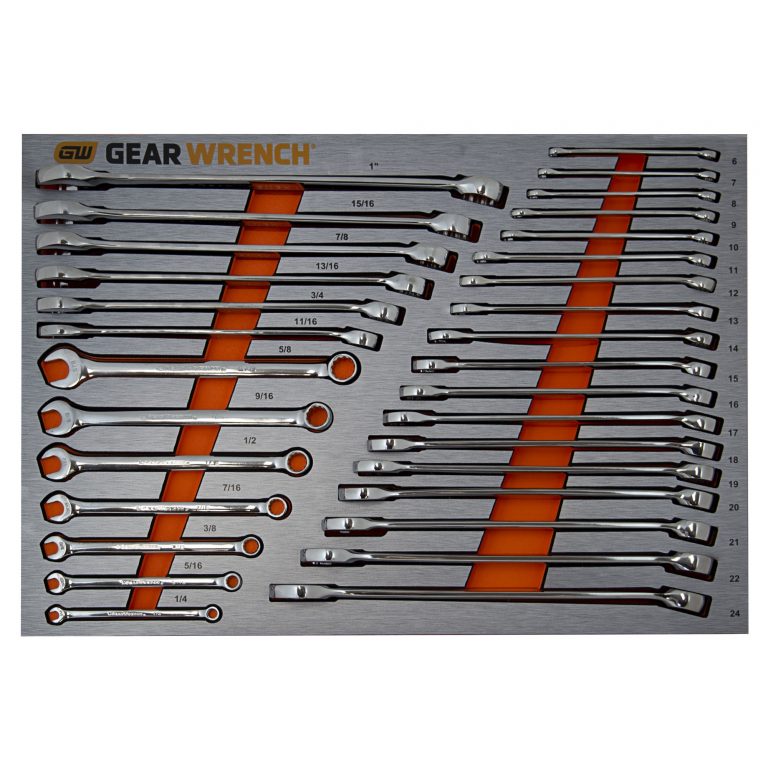 GEARWRENCH 83991 31 Piece Combination Long Pattern Spanner Wrench Set