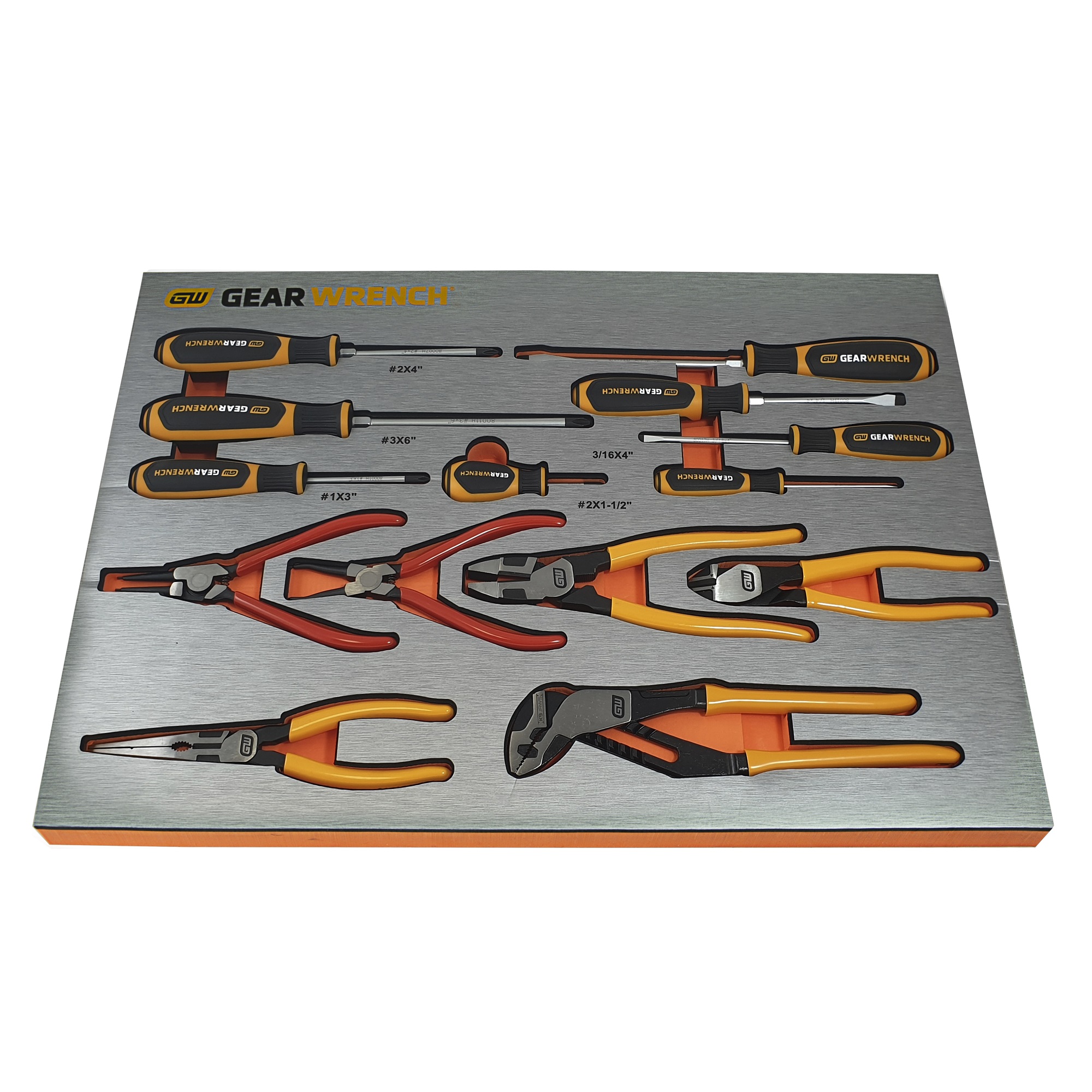 GEARWRENCH 83993 14 Piece Screwdrivers & Pliers Set in EVA Tray - Image 2