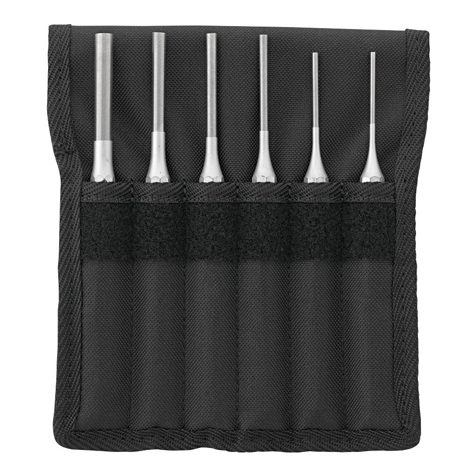 Stahlwille 96700703 108/6T Parallel Pin Punch Set 6 Piece in Textile Wallet - Made in Germany