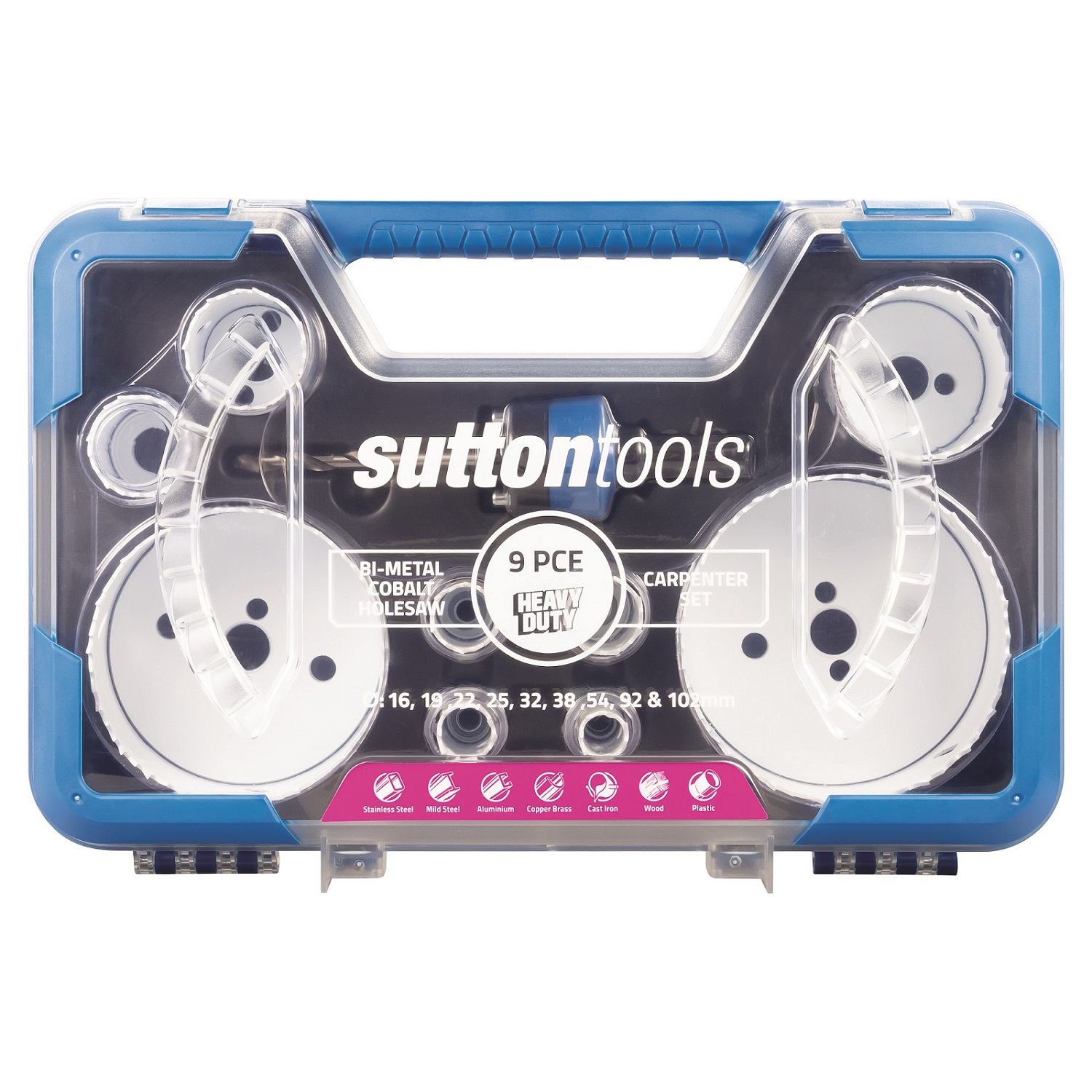 Sutton Tools H125BM6 Heavy Duty BiMetal Cobalt 9 Piece Carpenter’s