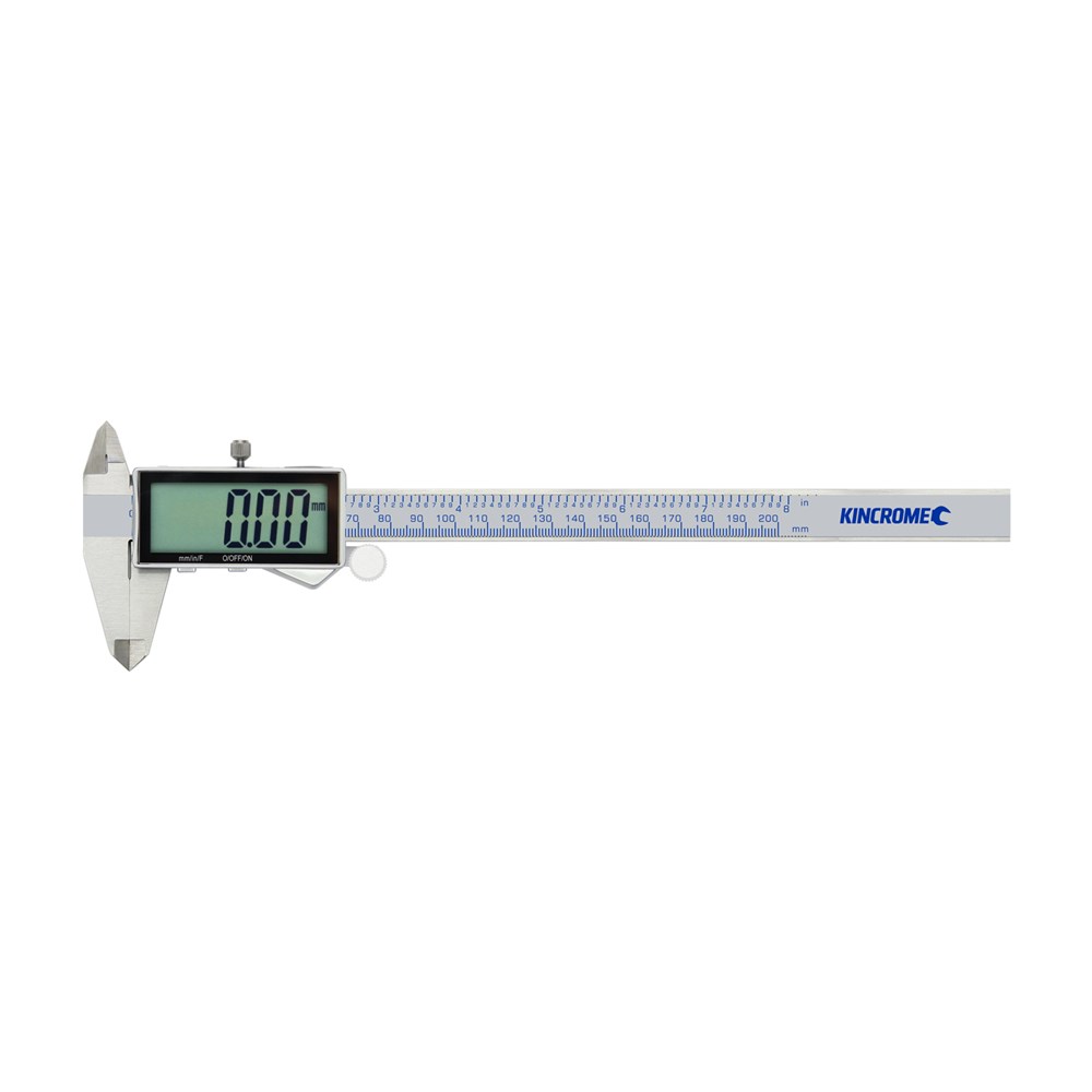 Kincrome K11106 Digital Vernier Caliper 200mm (8") Metric, Imperial & Fractional Display