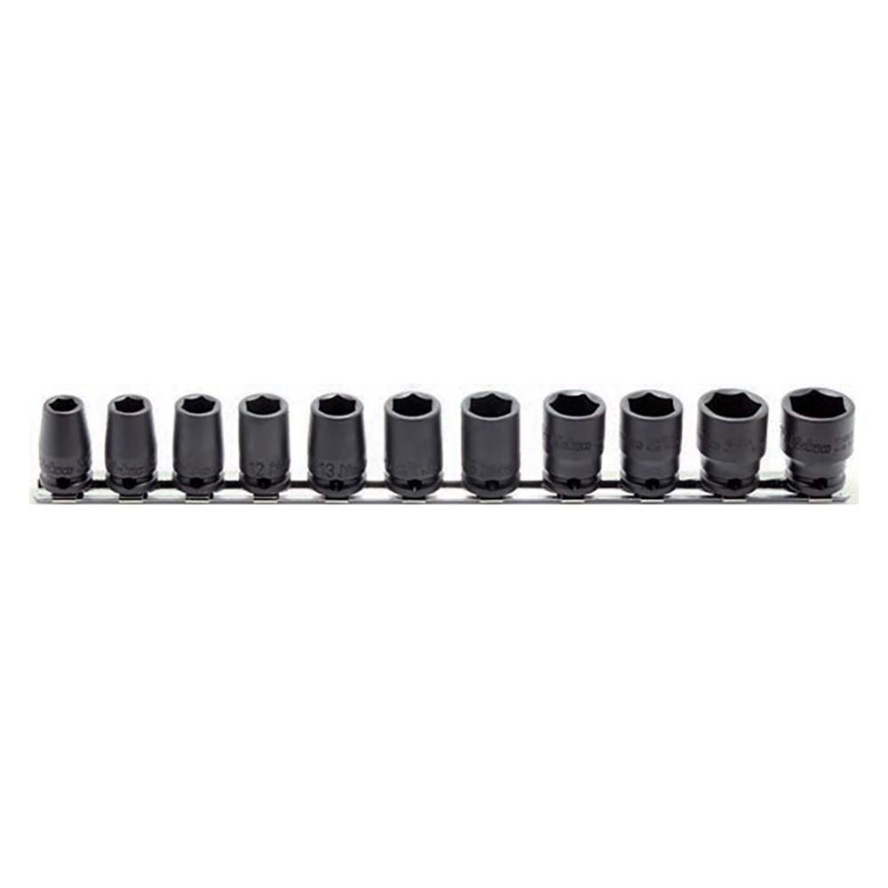 Koken RS13400M/11 Impact Socket Set 3/8″ Square Drive 9-19mm Metric 11 Piece - Made in Japan Image
