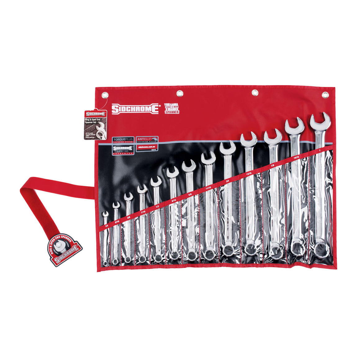 Sidchrome SCMT22410 13 Piece Ring & Open End Spanner Set – SAE / Imperial