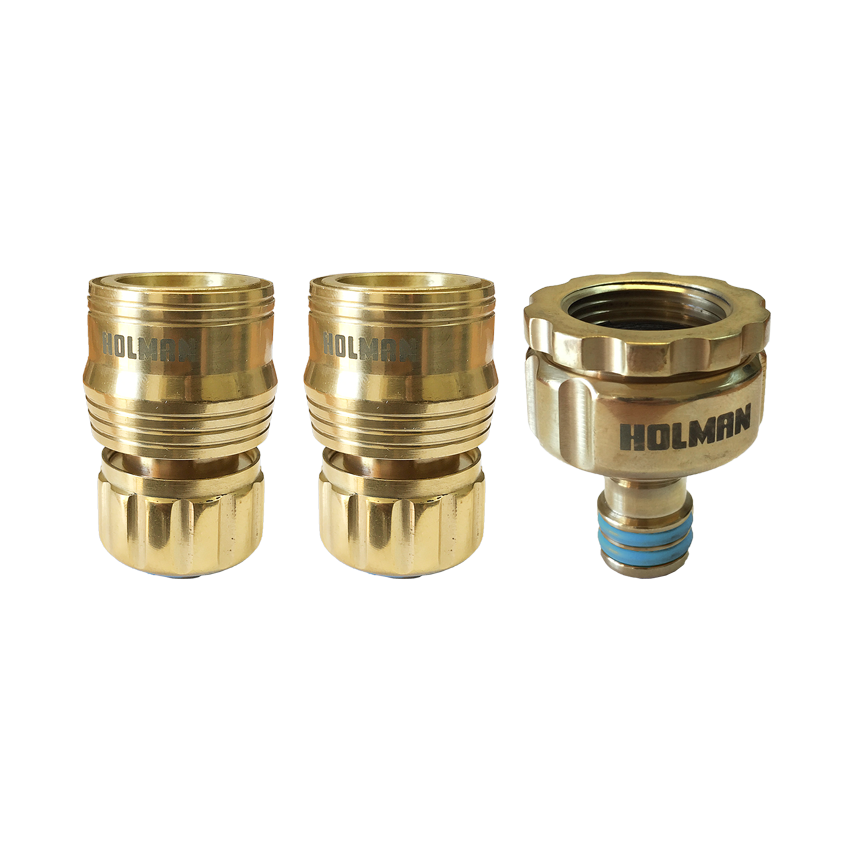 Holman 8530H 12mm Brass Garden Hose Connector Set