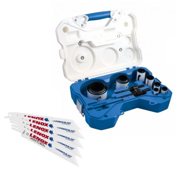 LENOX LXAH1100PR 15 Piece Hole Saw Kit with Bonus Reciprocating Saw