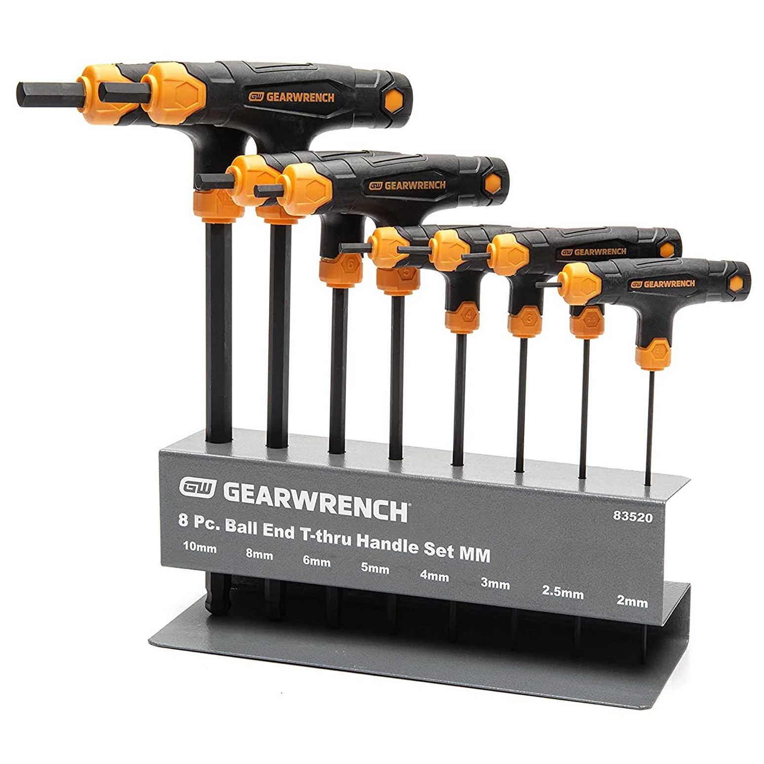 GEARWRENCH 83520 8 Piece Metric Ball End THandle Allen Hex Key Set
