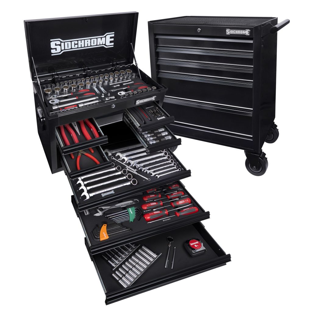 Sidchrome SCMT10160HB Hyper Colour Series 204 Piece Metric & AF Tool Kit with Chest & Trolley