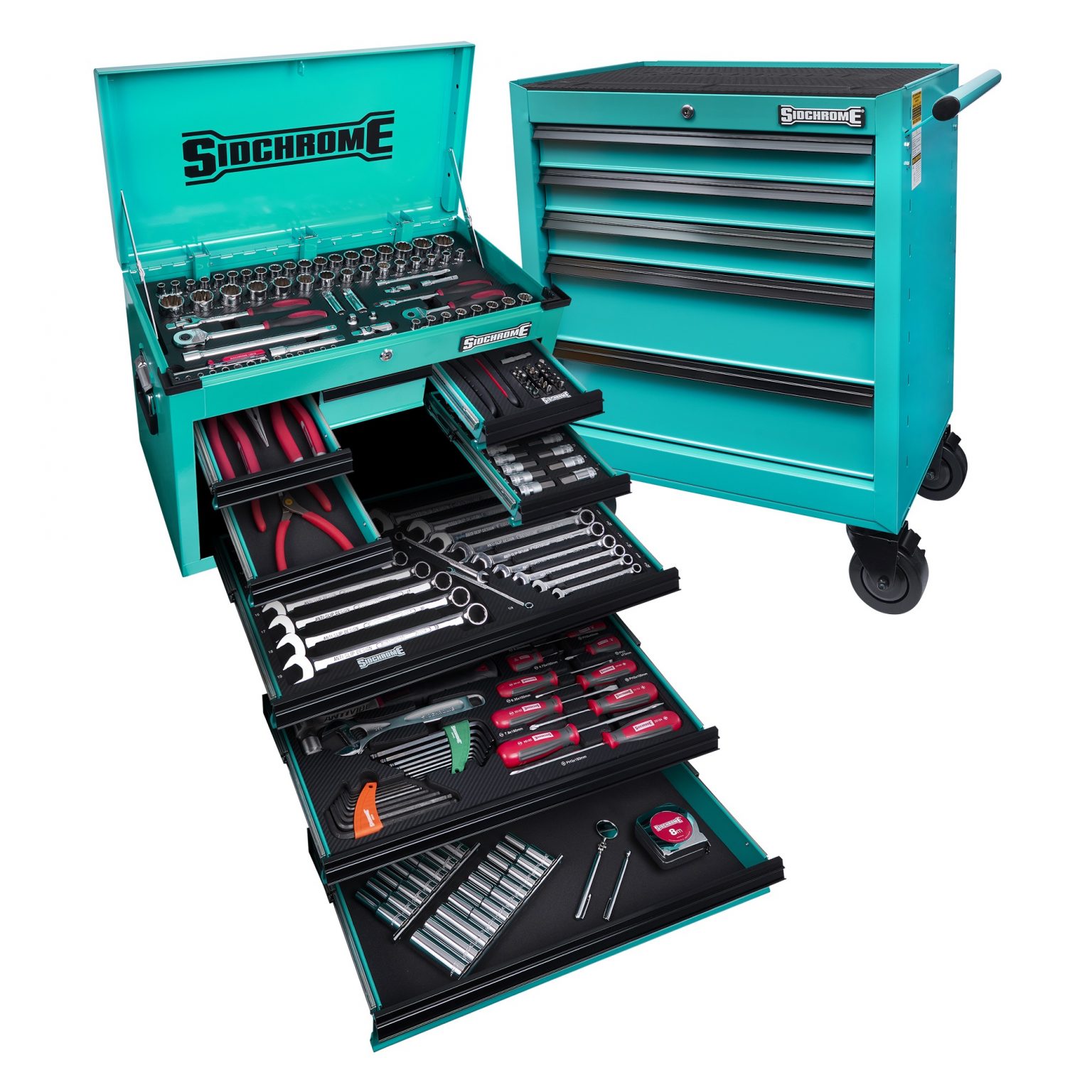 Sidchrome SCMT10160HG Hyper Colour Series 204 Piece Metric & AF Tool