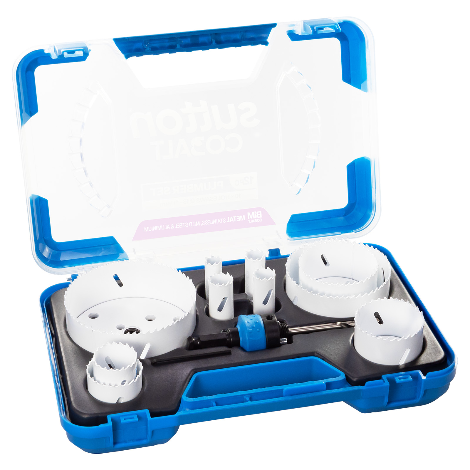 Sutton Tools H125SG12A Heavy Duty Bi-Metal Cobalt 12 Piece General Purpose Holesaw Set Image