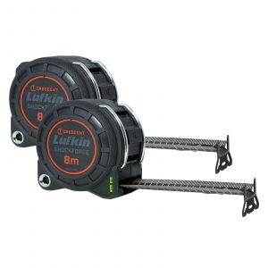 CRESCENT Lufkin NE830M2 Tape Measure 8m x 30mm Shockforce Nite Eye Twin Pack NE830M