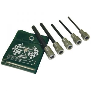 Stahlwille VP2049/5 Type 2049 3/8” Square Drive Long InHex Socket Set 5 Piece Metric - Made in Germany Image