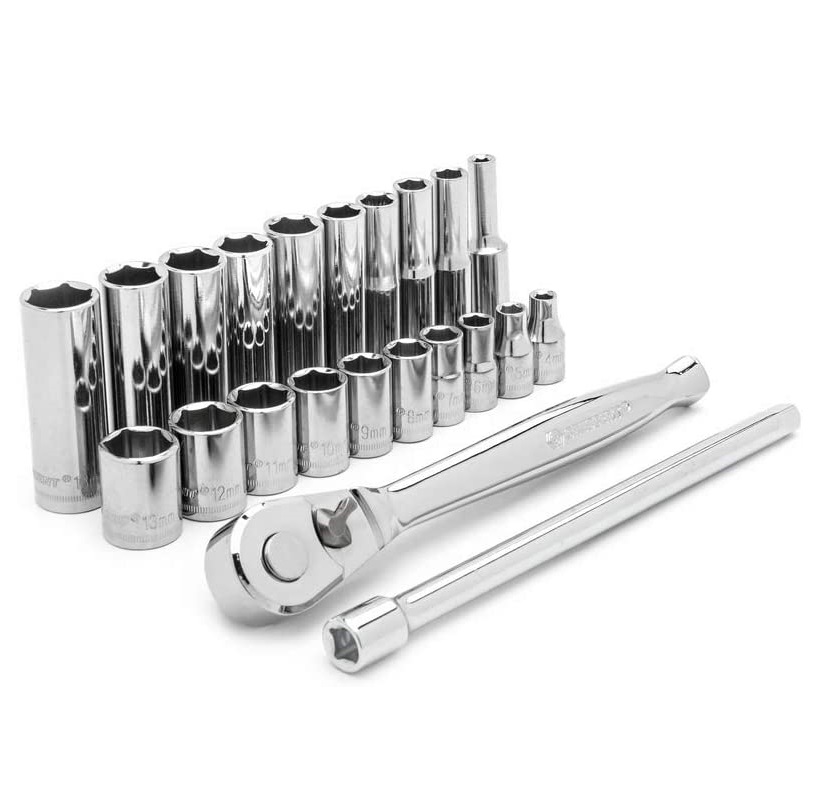 CRESCENT CSWS3N 1/4" Square Drive 22 Piece Socket Set 6 Point Standard & Deep Metric - Image 2