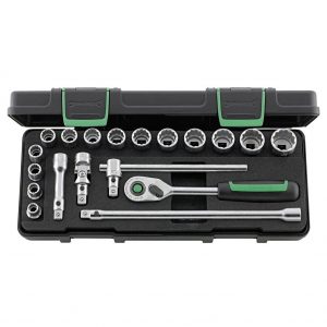 Stahlwille 96021180 Type 45/14/5iQR 3/8″ Square Drive Socket Set 12 Point 19 Piece Metric - Made in Germany Image