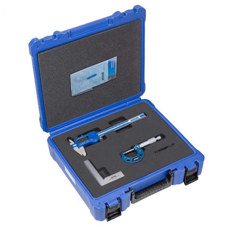 Accud AC28000013 3 Piece Measuring Tool Set Caliper, Micrometer