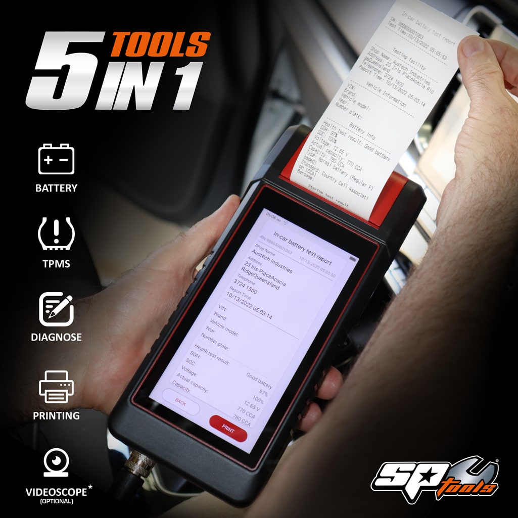 SP Tools SP61170 Multi-Function Smart Tool with WIFI & Built-In Printer - 5 Tools In 1 - Image 3