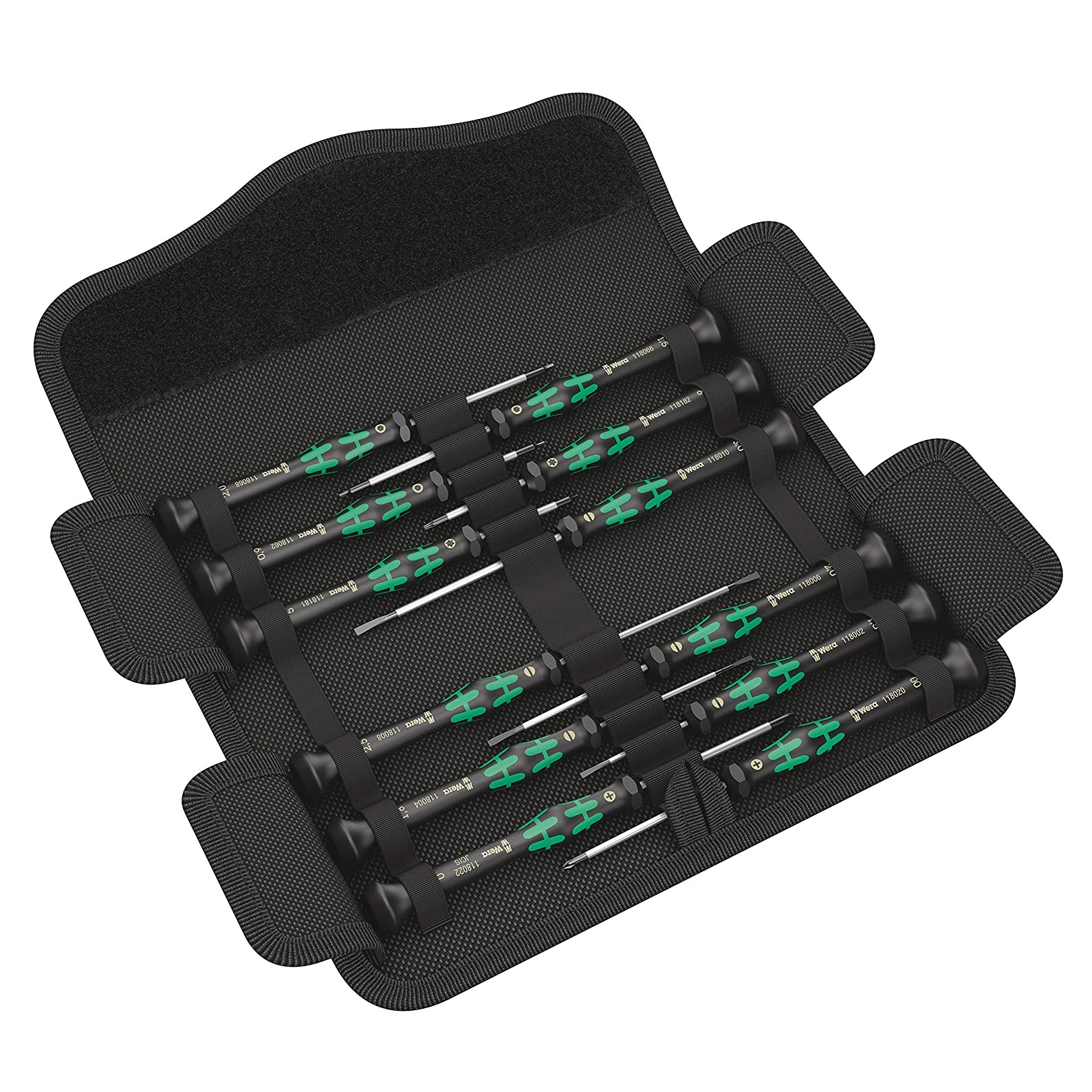 Wera 073675 Kraftform Micro Precision 12 Piece Screwdriver Set for Electronic Applications