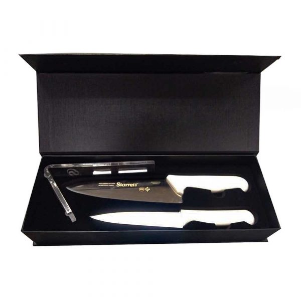 Starrett BKK2W Professional 2 Piece Knife Set with Acrylic Stand